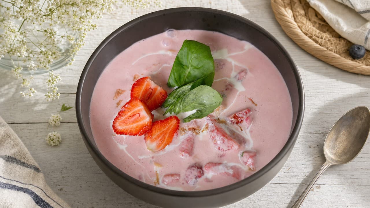 Bodzás-bazsalikomos gyümölcsleves – Levesek & főzelékek recept