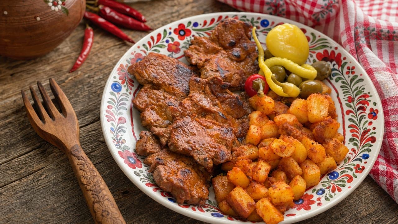 Betyáros sertésszeletek burgonyával