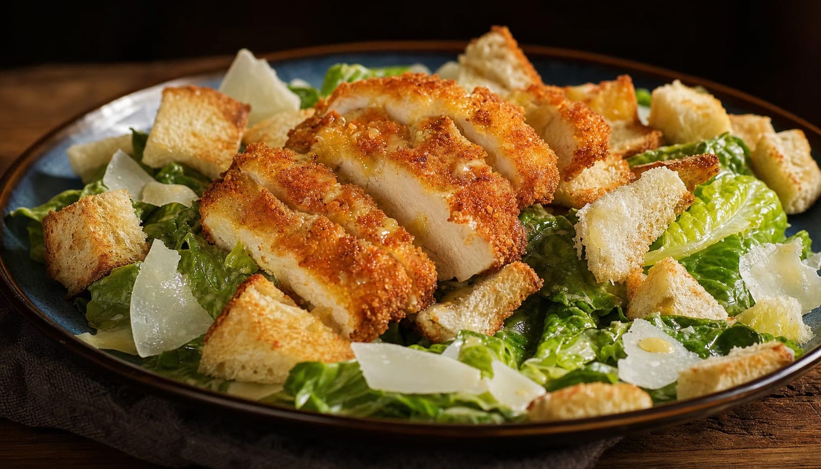 Cézár saláta ropogós parmezános csirkével – Köretek & saláták, halételek recept
