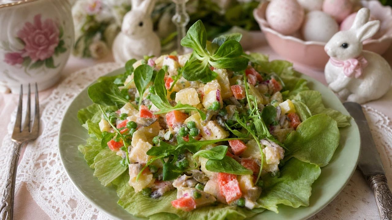 Kaszinótojás franciasalátával – Köretek & saláták, halételek recept