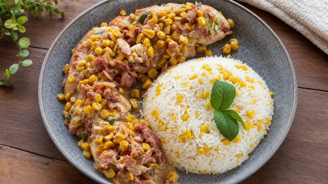 Mississippi kukoricás-tejszínes-baconös csirkemell