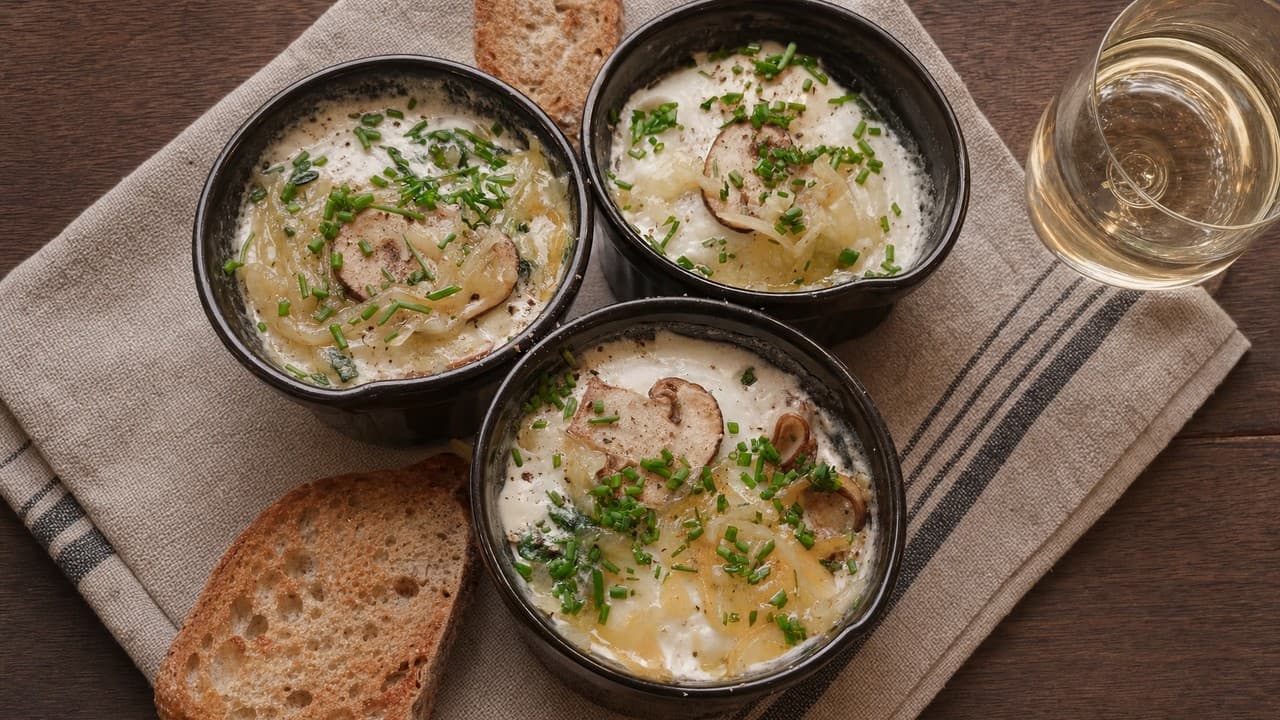 Angolos lágy tojás spenóttal, pirított gombával és krémes mártással – Reggeli, snack & italok recept
