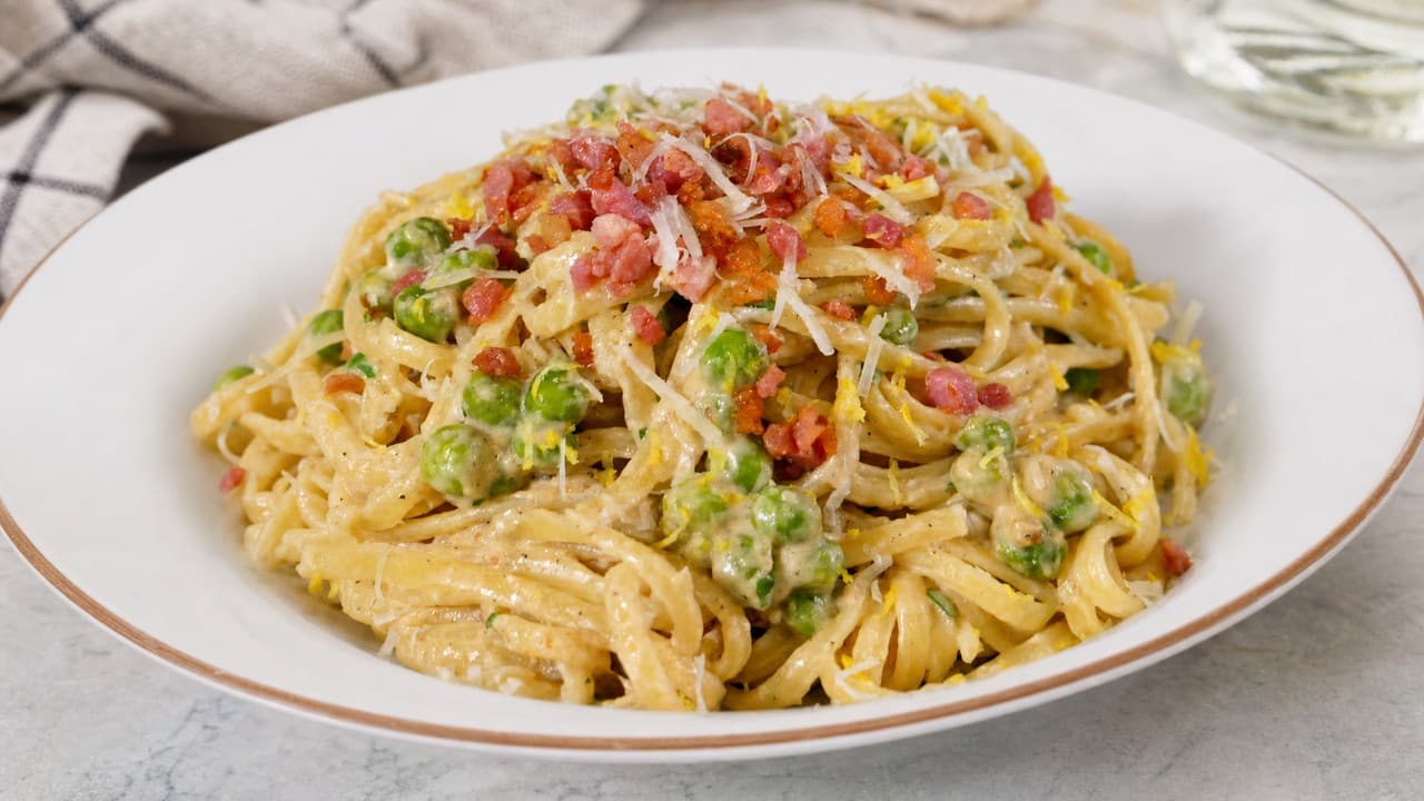 Zöldborsós-citromos tonhalas tészta – Köretek & saláták, halételek recept