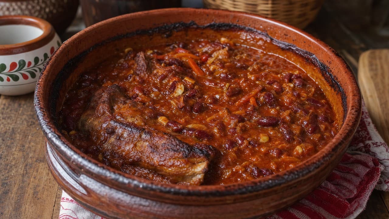 Szaftos oldalas hagymás–chilis babbal – Húsos & Egytálételek recept