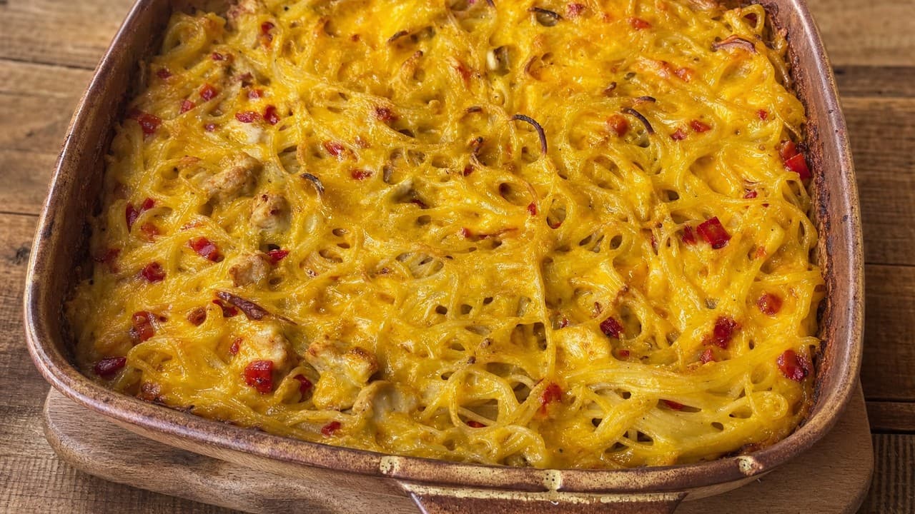 Cheddar-sajtszószos csirkespagetti – Tészták & pizza recept